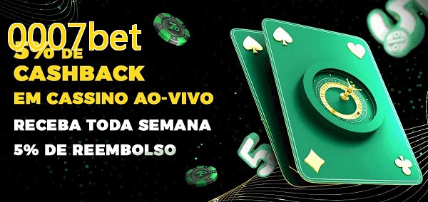 Promoções do cassino ao Vivo 0007bet